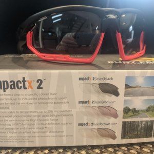 Rudy Project Fotonyk Red/Black ImpactX Transitions Cycling/Biking Sunglasses-NWB